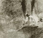 Jean Francois Millet Study of barther France oil painting artist